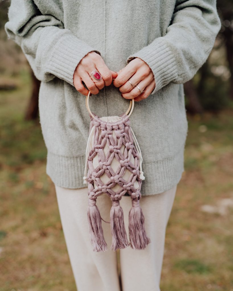 bolso iris macrame